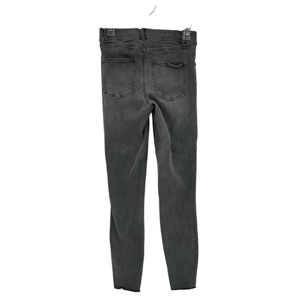 Spanx Skinny Fit Pull On Distressed Jeggings Jeans Size Medium Gray Denim - Picture 2 of 5